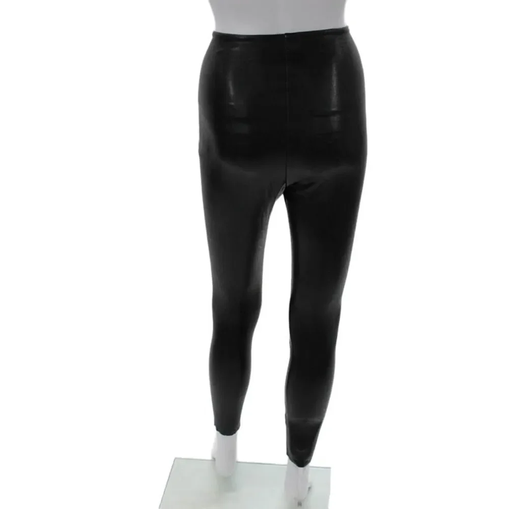 Commando Women Ankle Jeggings Biker Black Polyurethane Viscose Size XS_3